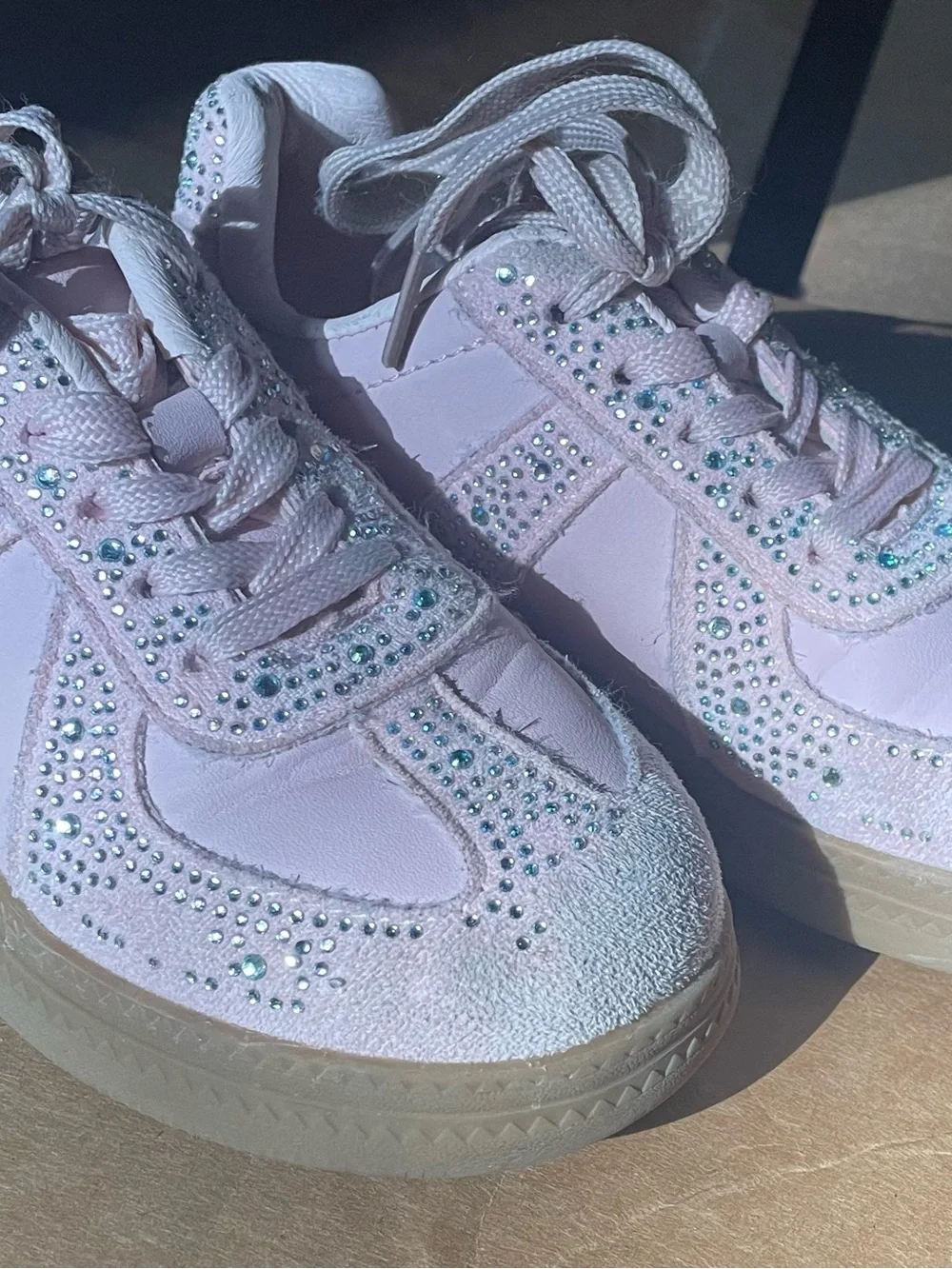 Girls Pink Rhinestone Fashion Sneaker